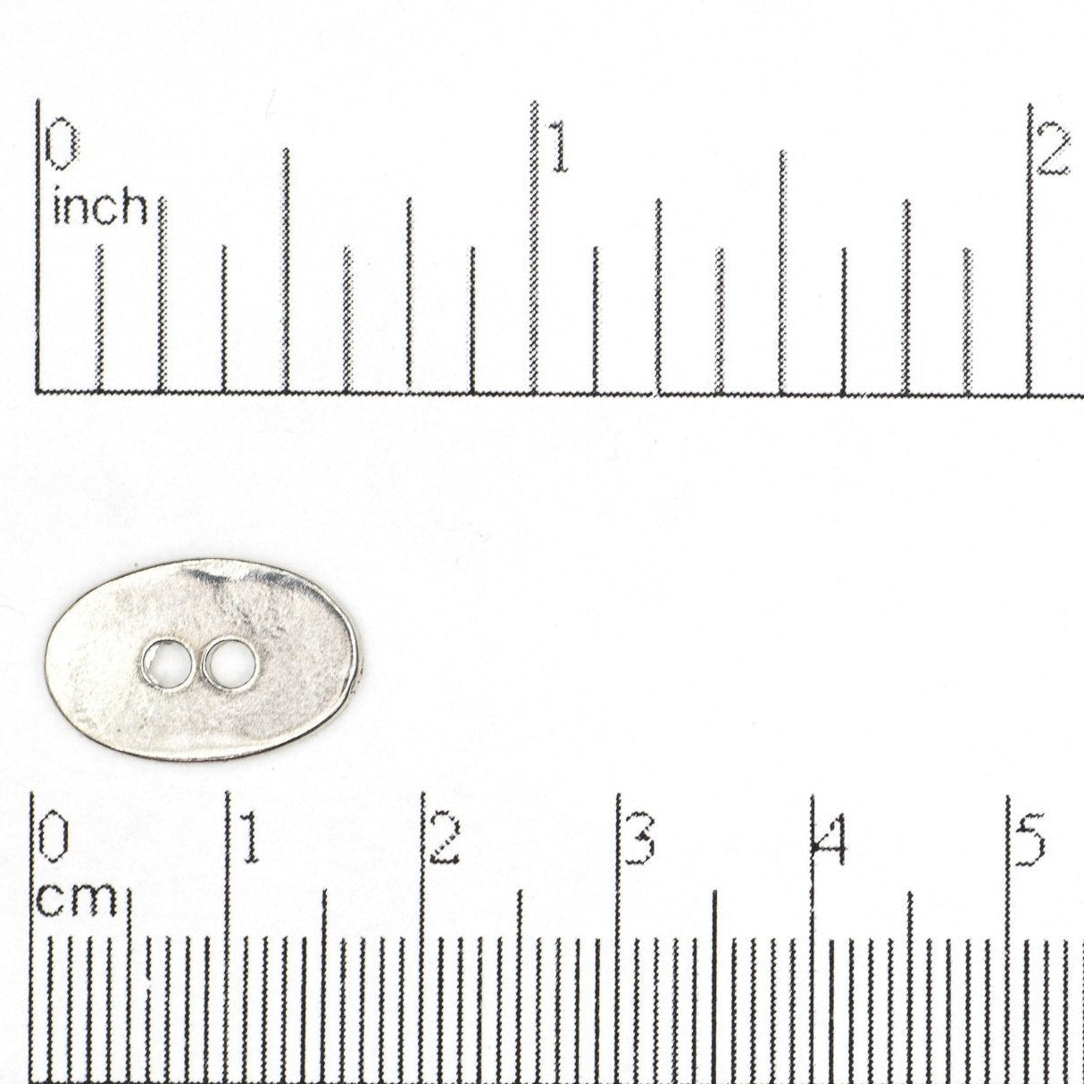 16mm x 10mm Oval Button - Made of Pewter - Available in 2 Finishes - Made in the USA - BTN10