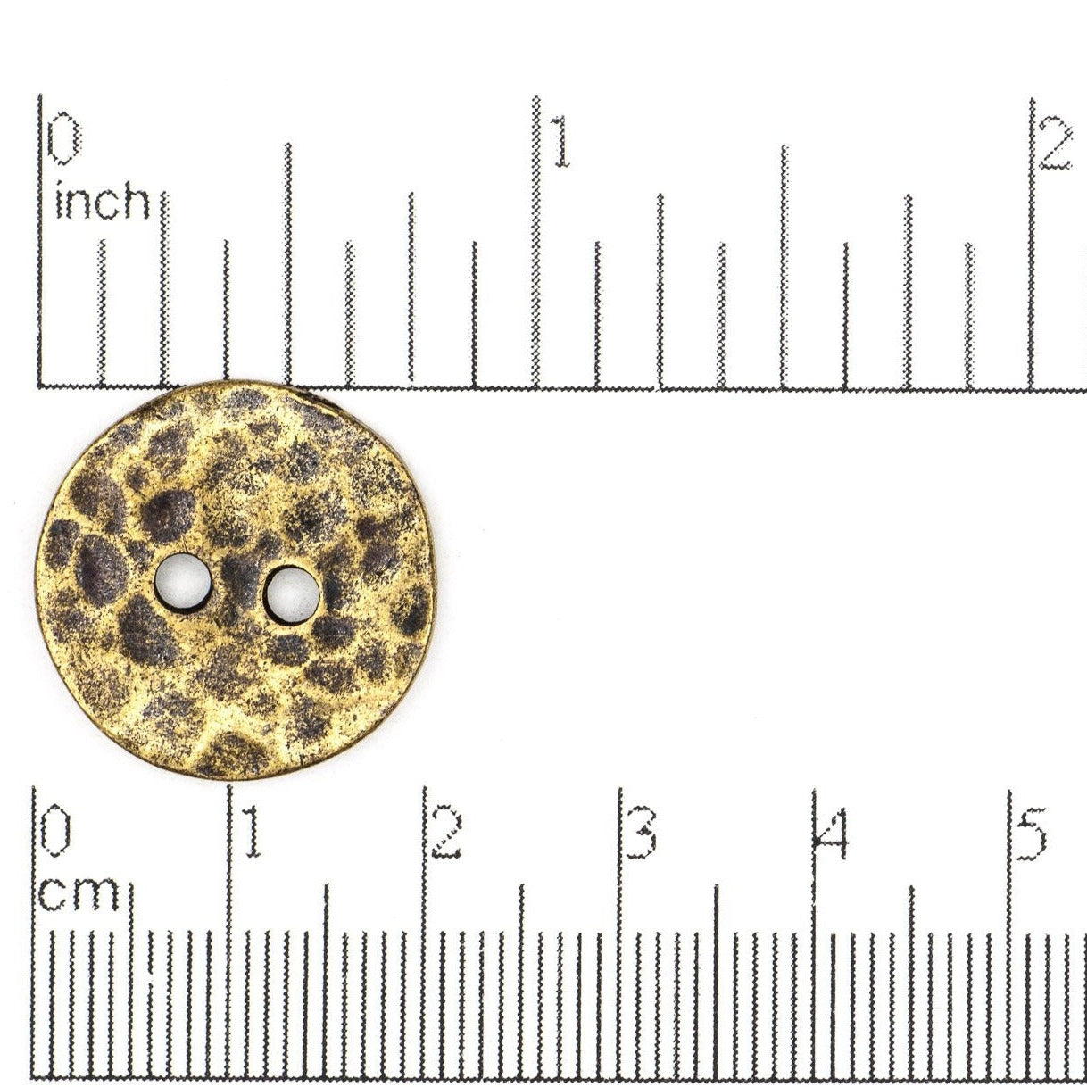 20mm Two Texture Curved Button - Made of Pewter - Nickel-Free - Fits 2mm Cord - Made in the USA - Sold Individually - BTN13