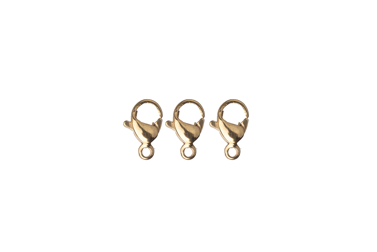 Lobster Claw Clasp Size XS - Available In Waterproof Gold - Measures 9mm x 5mm - Made From Stainless Steel - Sold Individually - C101SS/G.