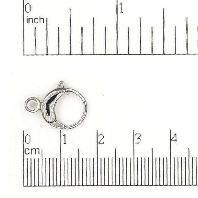 17mm x 13mm Round Lobster Claw Clasp - Made from Stainless Steel - Sold by the Piece - C105SS