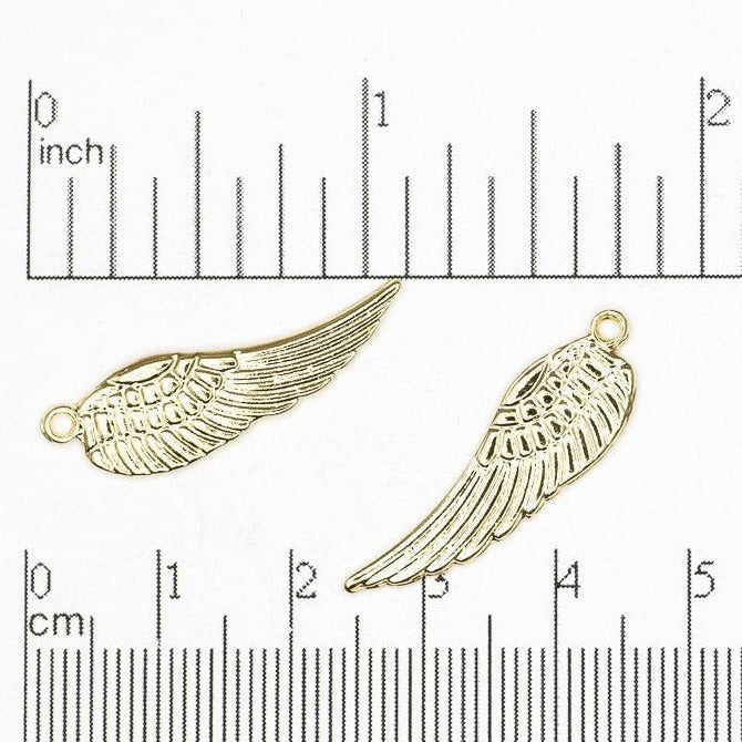 30mm x 9mm Angel Bird Wing Charm - Made of Plated Zinc - Sold Individually - K131