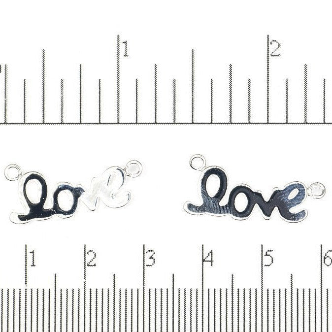21mm x 8.75mm "LOVE" Charm - Made of Plated Brass - Sold Individually - K137