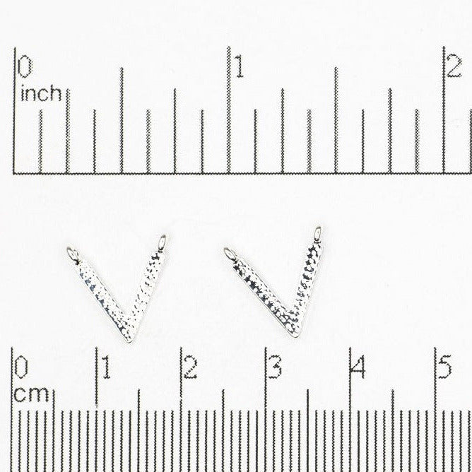 V Shaped Charm Pendant 12.25mm x 12mm sold by the Piece - K138