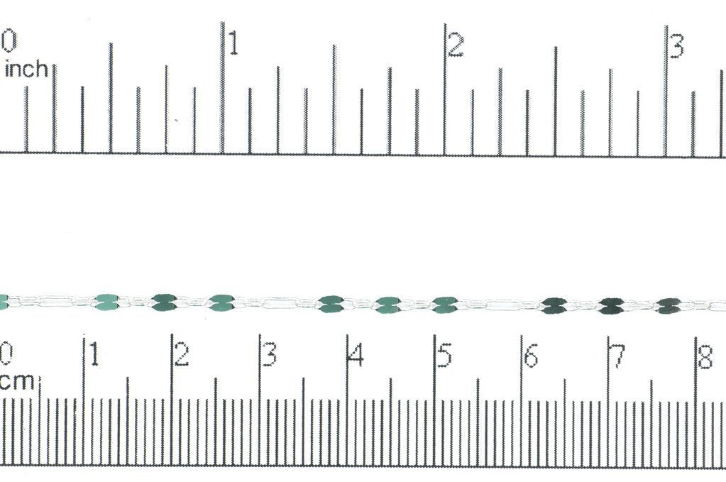 6mm Discs with 5mm Rectangle Linked Specialty Chain sold by the Foot available in Multiple Colors - CH 155