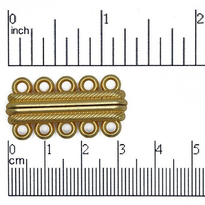 32mm x 17mm Magnetic 5 loop Clasp Sold by the Piece - CL/MC9