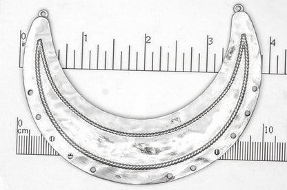 84mm Large Curved Collar Pendant - Made of Pewter - 2 Loops, 13 Holes - Sold by the Piece - Available in Multiple Finishes - K94