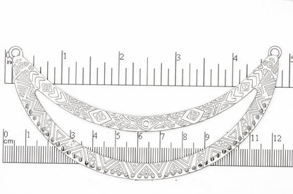 119mm Detailed Double Collar Pendant - With 43 Holes - Made of Pewter - Sold by the Piece - Multiple Finishes - K95