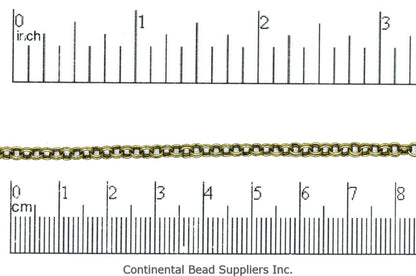 3mm Double Link Cable Chain Sold by The Foot - CH 885