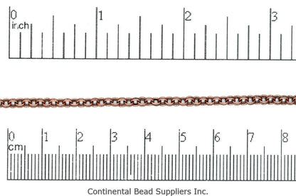 3mm Double Link Cable Chain Sold by The Foot - CH 885