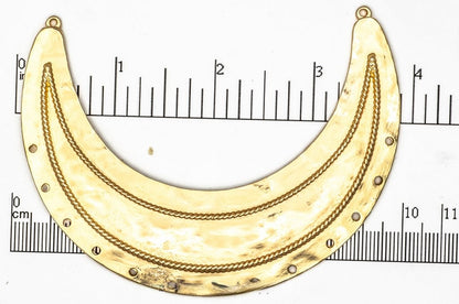 84mm Large Curved Collar Pendant - Made of Pewter - 2 Loops, 13 Holes - Sold by the Piece - Available in Multiple Finishes - K94
