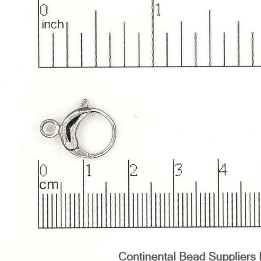 17mm x 13mm Round Lobster Claw Clasp - Made from Stainless Steel - Sold by the Piece - C105SS