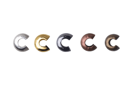 4mm Crimp Cover - Made from Brass - Electro-Plated - 100% Lead Safe - Nickel Free - Hypoallergenic - Sold Individually - CCOV4
