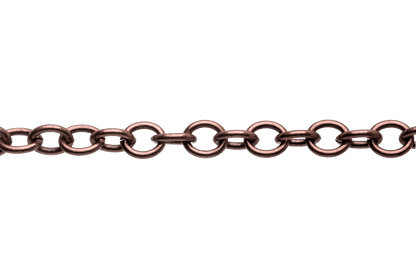Oval Cable Chain 7mm x 5.8mm available in Multiple Colors sold by the Foot - CH 2609