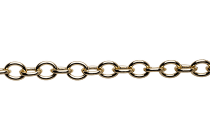 Oval Cable Chain 7mm x 5.8mm available in Multiple Colors sold by the Foot - CH 2609