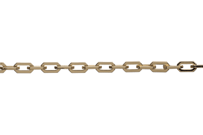 Cable Chain with Angular Brutalist Design - Measures 6mm x 10mm - Sold by the Foot - CH 2614
