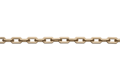 Cable Chain with Angular Brutalist Design - Measures 6mm x 10mm - Sold by the Foot - CH 2614