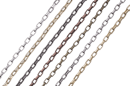 Box Chain - 5mm x 3mm - Available in Multiple Colors - Sold by the Foot - CH 320
