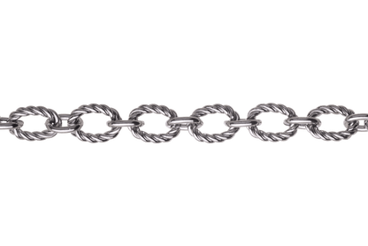 Textured Oval Cable Chain Large Size measures 11mm x 8mm available in Waterproof Gold sold by the Foot - CH 74SS