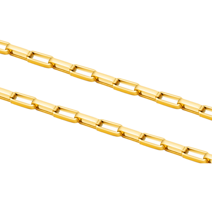 Box Chain Small Size 3mm - Non Tarnish Waterproof Gold - Per Foot CH-81SS/G