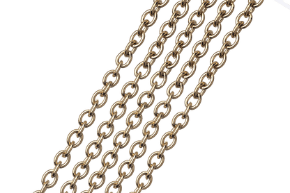Cable Chain Size Small - Available in Waterproof Gold - Measures 3.7mm x 3mm - Sold by the Foot - CH 123SS/G