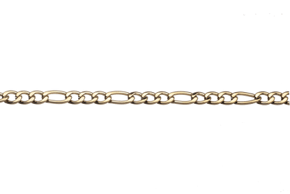 Figaro Chain Medium Size - Measures 4.5mm x 7.1mm - Available in Waterproof Gold - Made from Stainless Steel - Sold by the Foot - CH 124SS/G