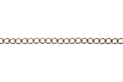 Curb Chain Size Small - Measures 3mm x 4mm - Available in Waterproof Gold - Sold by the Foot - CH 139SS/G