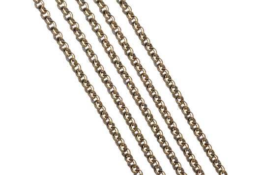 Rolo Belcher Chain 2mm Non-Tarnish Waterproof Gold Stainless Steel - Per Foot