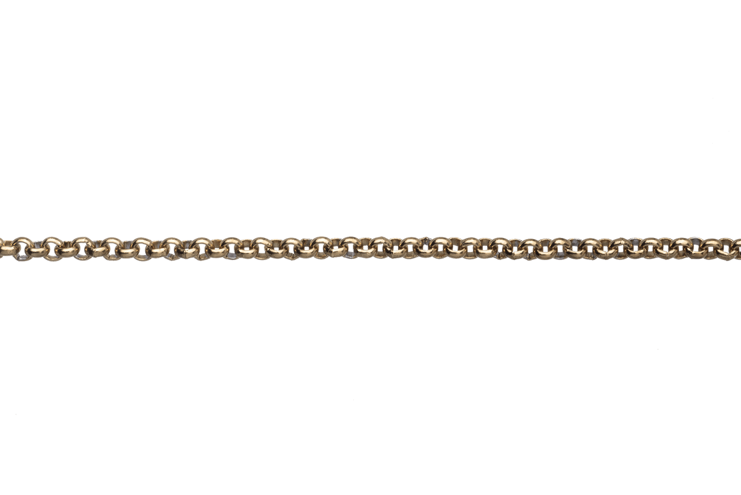 Rolo Belcher Chain 2mm Non-Tarnish Waterproof Gold Stainless Steel - Per Foot