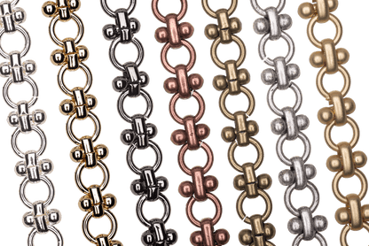 Cable Chain - 6.5mm - Available in Multiple Colors - Sold by the Foot - CH 152
