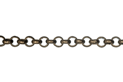 Rolo Belcher Chain Medium Size measures 3.5mm available in Multiple Finishes sold by the Foot - CH 350