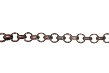 Rolo Belcher Chain Medium Size measures 3.5mm available in Multiple Finishes sold by the Foot - CH 350