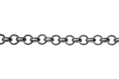 Rolo Belcher Chain Medium Size measures 3.5mm available in Multiple Finishes sold by the Foot - CH 350