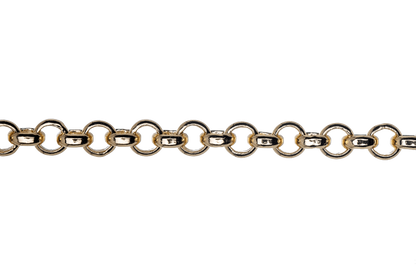 Rolo Belcher Chain Medium Size measures 3.5mm available in Multiple Finishes sold by the Foot - CH 350