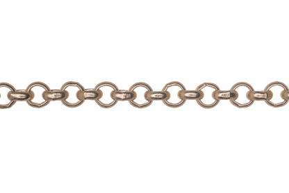 Rolo Belcher Chain Medium Size measures 3.5mm available in Multiple Finishes sold by the Foot - CH 350