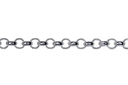 Rolo Belcher Chain Medium Size measures 3.5mm available in Multiple Finishes sold by the Foot - CH 350