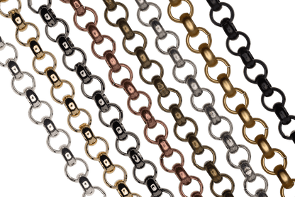 Rolo Belcher Chain - 7mm available in Multiple Colors sold by the Foot - CH 5