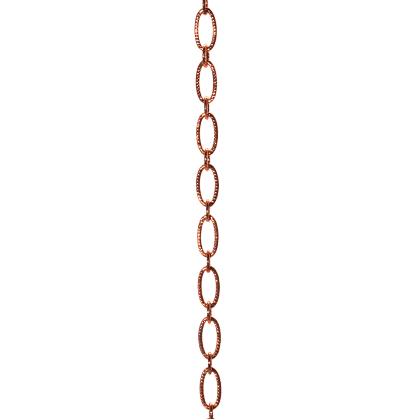 6.4mm x 3mm Textured Oval Cable Chain Sold by The Foot - CH 820