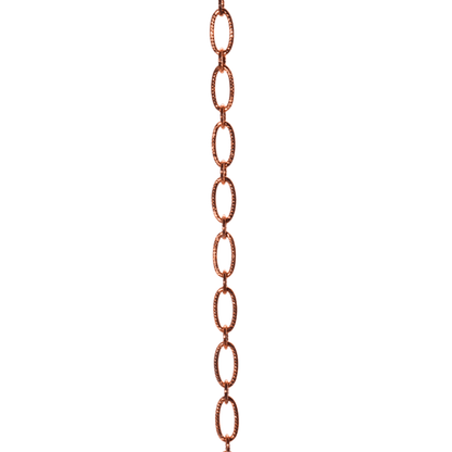6.4mm x 3mm Textured Oval Cable Chain Sold by The Foot - CH 820