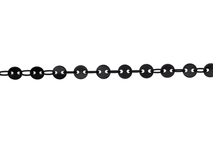 Round Disc Specialty Chain Medium Size measures 4mm available in Multiple Finishes sold by the Foot - CH 897