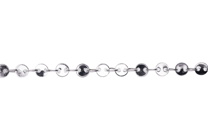 Round Disc Specialty Chain Medium Size measures 4mm available in Multiple Finishes sold by the Foot - CH 897