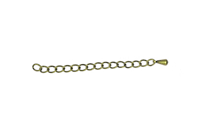 3mm Extender Curb Chain w/Pendant - Available in Multiple Colors - Sold Individually - CH-EXT2 2''