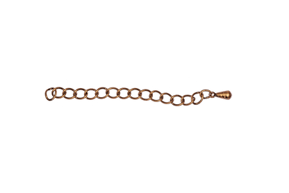 3mm Extender Curb Chain w/Pendant - Available in Multiple Colors - Sold Individually - CH-EXT2 2''