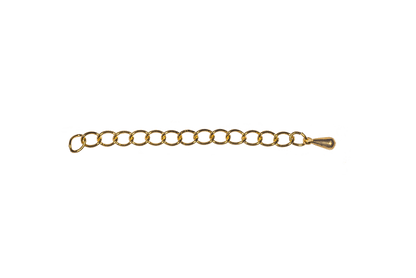 3mm Extender Curb Chain w/Pendant - Available in Multiple Colors - Sold Individually - CH-EXT2 2''