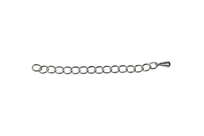 3mm Extender Curb Chain w/Pendant - Available in Multiple Colors - Sold Individually - CH-EXT2 2''
