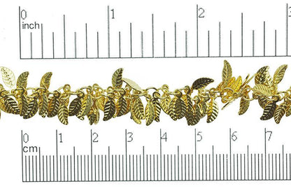 Leaves Cluster Specialty Chain - 4mm x 6mm - Available in Multiple Colors - Sold by the Foot - CH 347