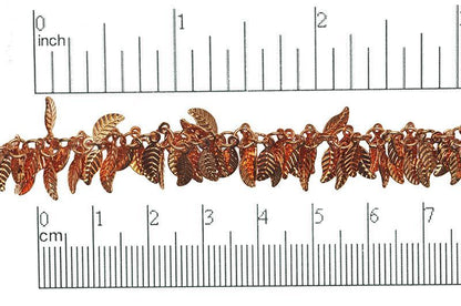 Leaves Cluster Specialty Chain - 4mm x 6mm - Available in Multiple Colors - Sold by the Foot - CH 347
