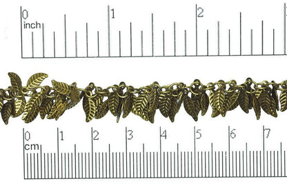 Leaves Cluster Specialty Chain - 4mm x 6mm - Available in Multiple Colors - Sold by the Foot - CH 347