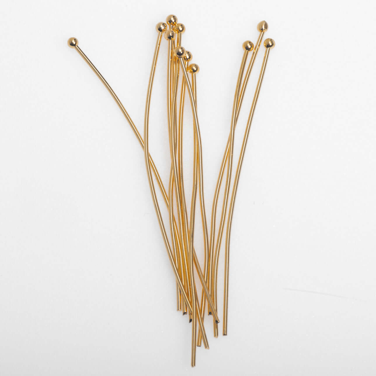 2 Inch Head Pin with 2mm Ball 20 Gauge - Hypoallergenic Brass - Multiple Finishes - Per Piece