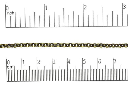 Beveled Rolo Chain - Available in Multiple Colors - 3.5mm - Sold by the Foot - CH 40