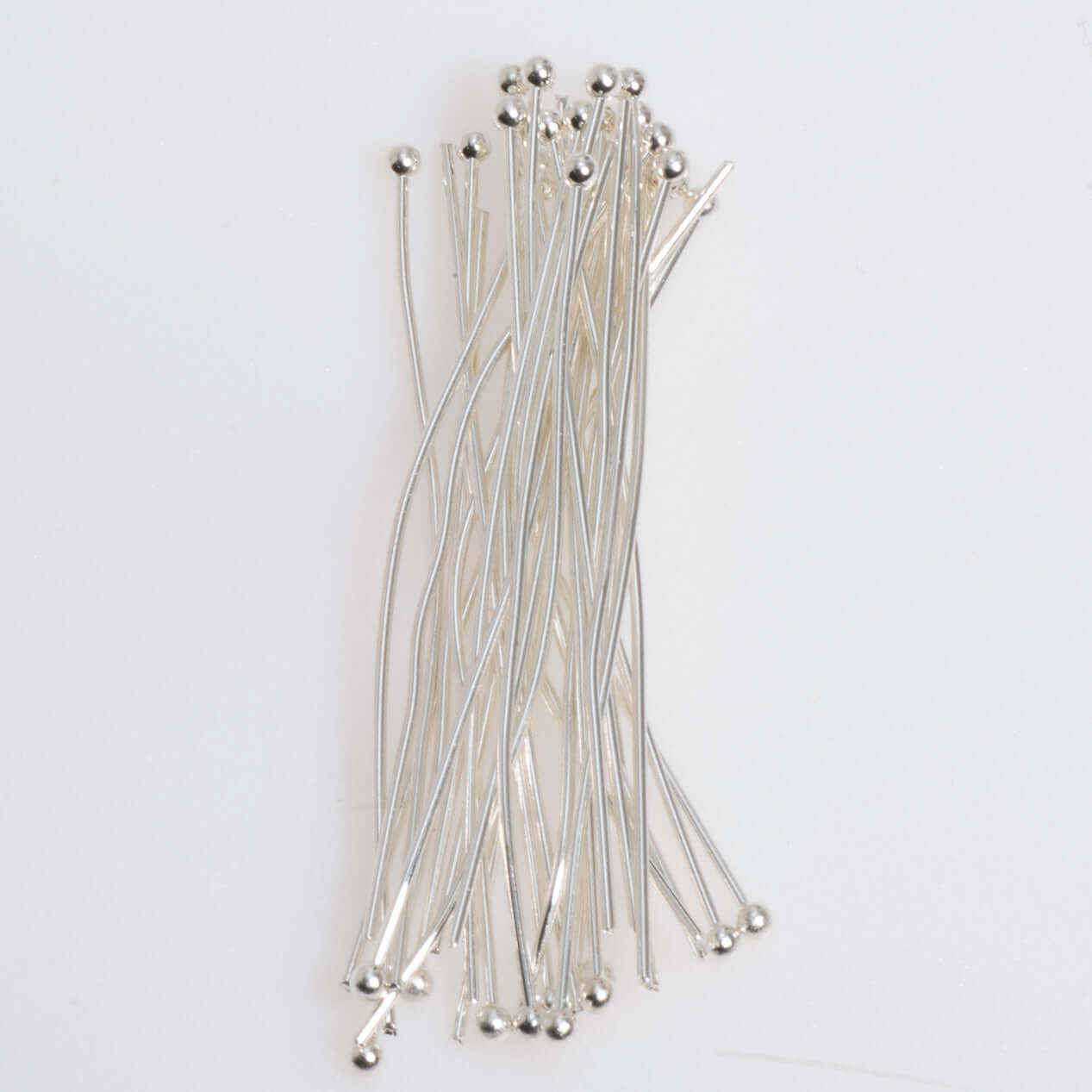 2 Inch Head Pin with 2mm Ball 20 Gauge - Hypoallergenic Brass - Multiple Finishes - Per Piece